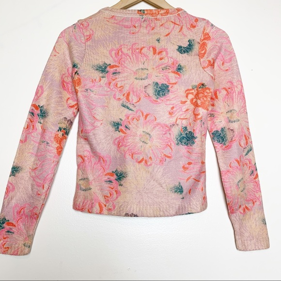 Anthropologie | Postage Orange & Pink Floral Wool - Picture 3 of 8